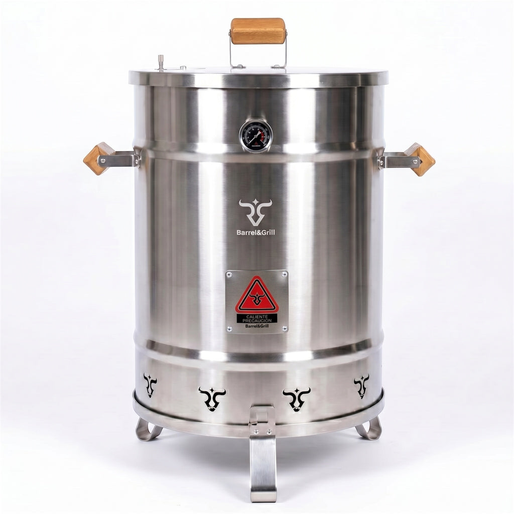 Barril Asador Grande en Acero Inoxidable 304 – 14 Kg